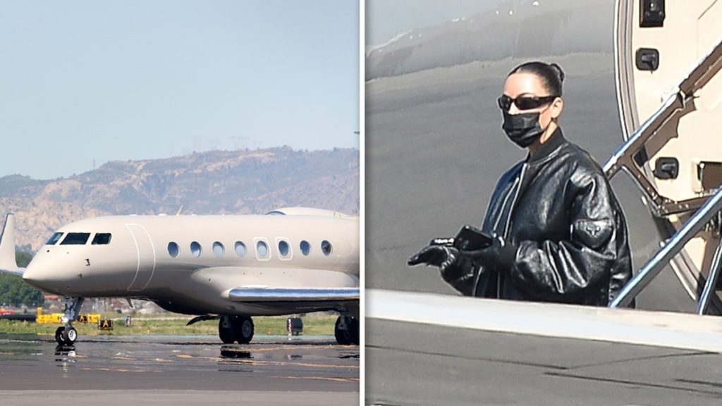 Kim Kardashian leci do domu z Mediolanu swoim nowym prywatnym odrzutowcem
