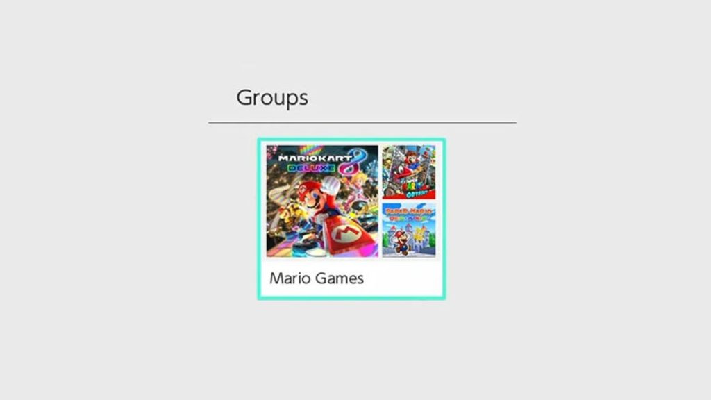 Nintendo Switch pozwala teraz organizować gry w folderach