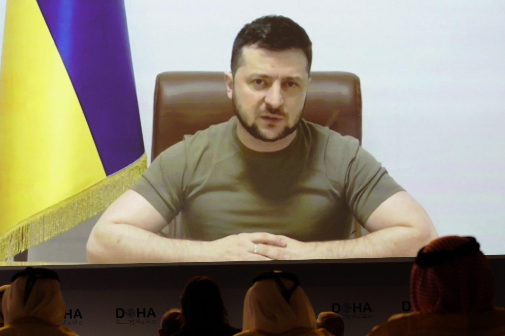 Prezydent Ukrainy nagle pojawia się na Forum Doha