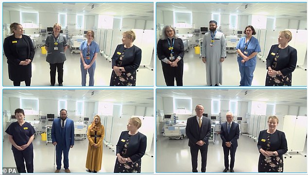 Królowa rozmawiała z pracownikami NHS i pacjentami podczas rozmowy wideo, dzieląc się własnymi trudnościami podczas leczenia Covid w lutym