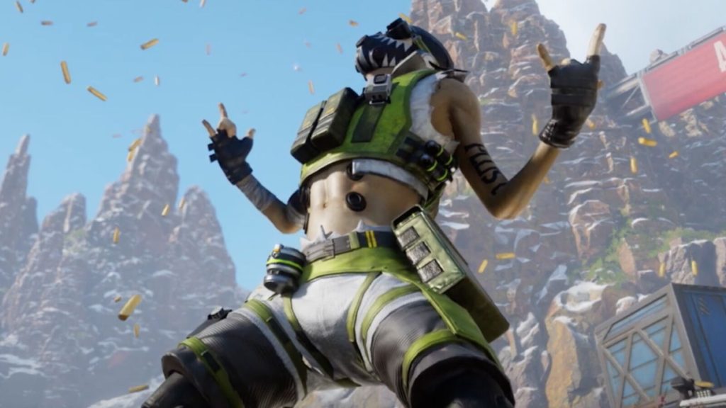 Gracz Pro Apex Legends cofa się podczas strzelaniny przeciwnika z serii Global Series o wartości 2 mln USD