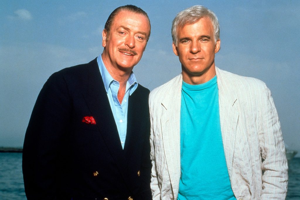 Steve Martin (po prawej) i Michael Caine (po lewej) w komedii z 1988 roku "Brudne zgniłe bzdury."