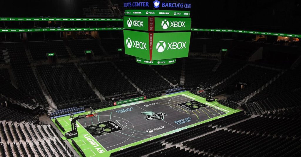 Microsoft sprawił, że ten kort WNBA wyglądał jak ekran ładowania konsoli Xbox