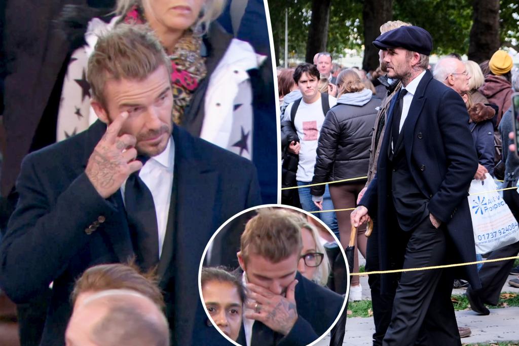 Emocjonalny David Beckham w trumnie królowej po czekaniu w kolejce przez 12 godzin