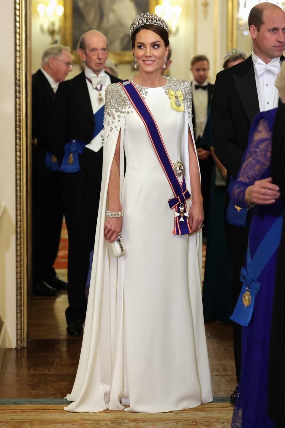 Catherine, Princess of Wales podczas oficjalnego bankietu w Pałacu Buckingham, 22 listopada 2022 r., Londyn, Anglia.  Jest to pierwsza wizyta państwowa w Wielkiej Brytanii z królem Karolem III jako monarchą i pierwsza wizyta państwowa przywódcy Republiki Południowej Afryki od 2010 roku.